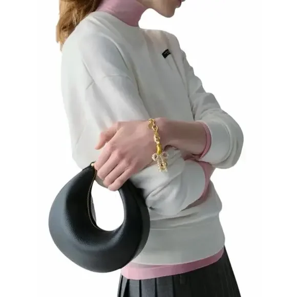 Kate Spade Duo Small Pebbled Leather Crossbody Bag Black Gold - Picture 4 of 16